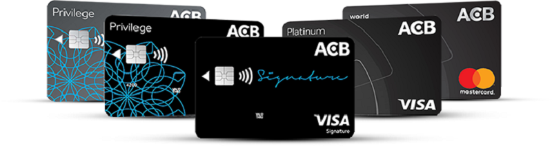 Ngân hàng ACB cung cấp đa dạng các loại thẻ đen
